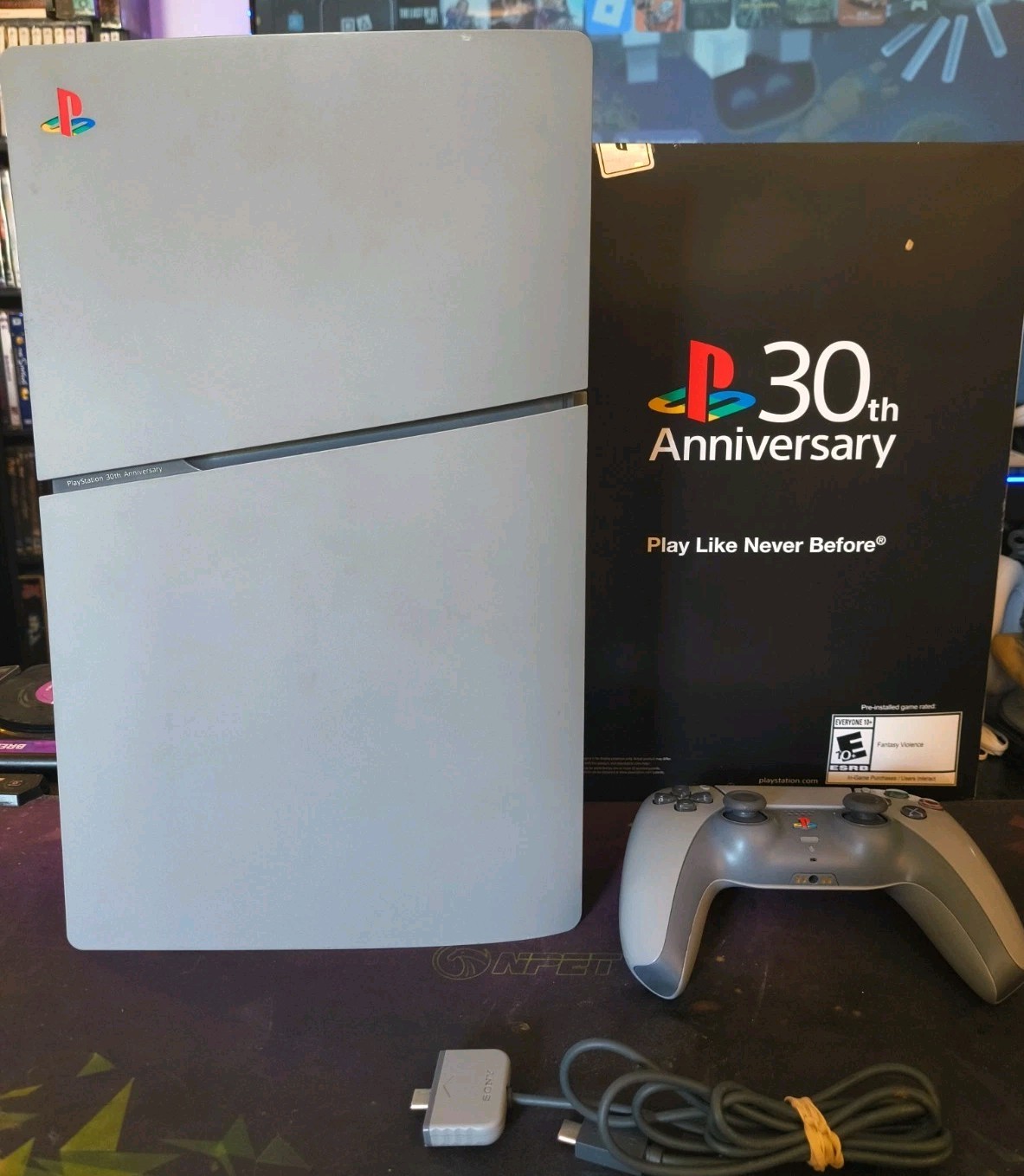 PlayStation 5 Digital Edition 30th Anniversary With Disc Drive Installed.