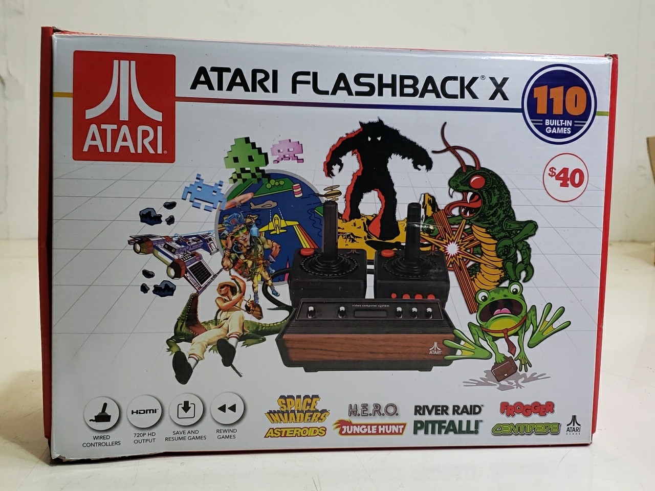 Atari Flashback X Retro Console 110 Built-in Games – 2 Wired Controllers