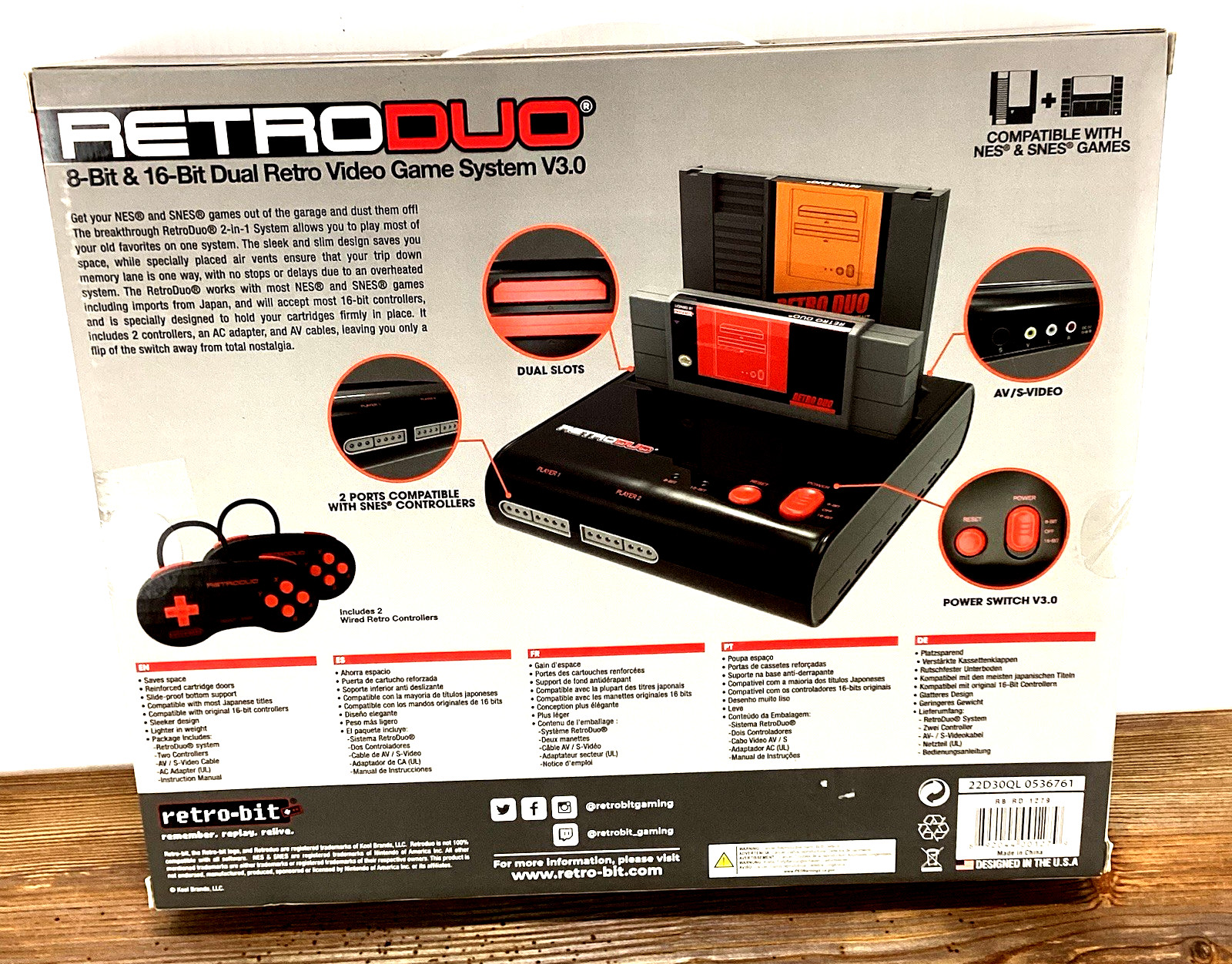 Retro-Bit Retro Duo V3.0 NES SNES Console Bundle 4 Games Complete New Open Box