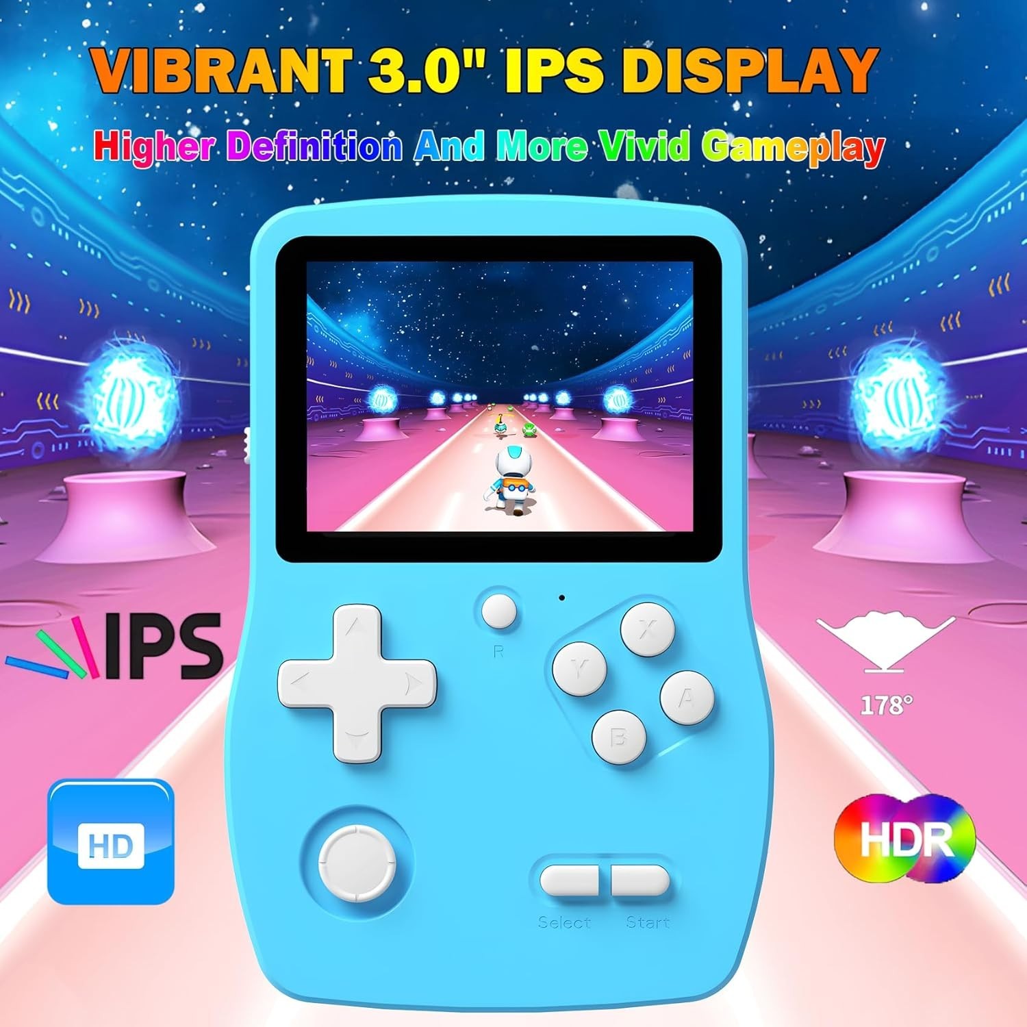 Kid’s Handheld Game Console with 139 Games – Mini Travel Electronic Toy, Blue