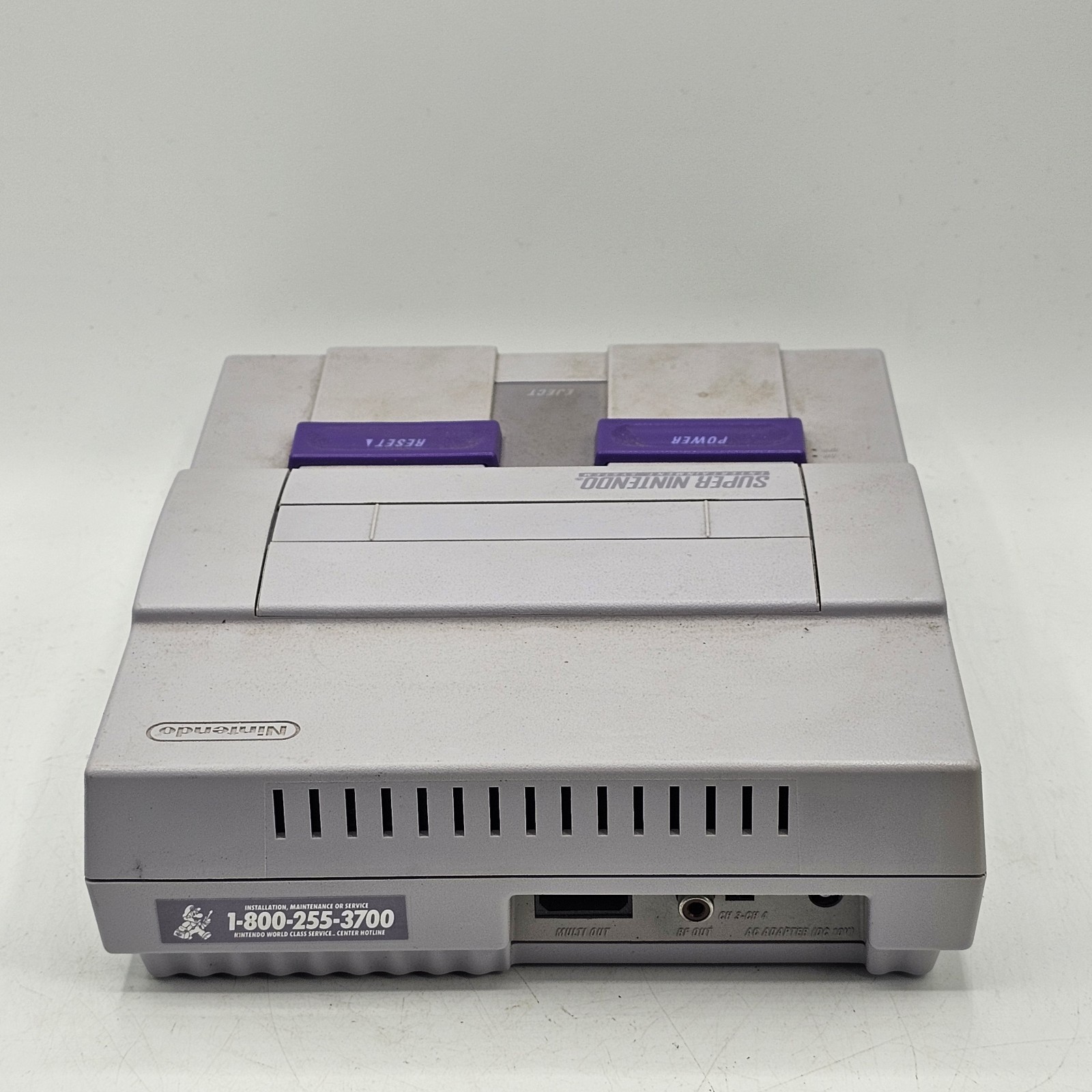 Nintendo SNES Console w/ 2 Controllers, Power Cord & Ken Griffey Jr MLB Untested