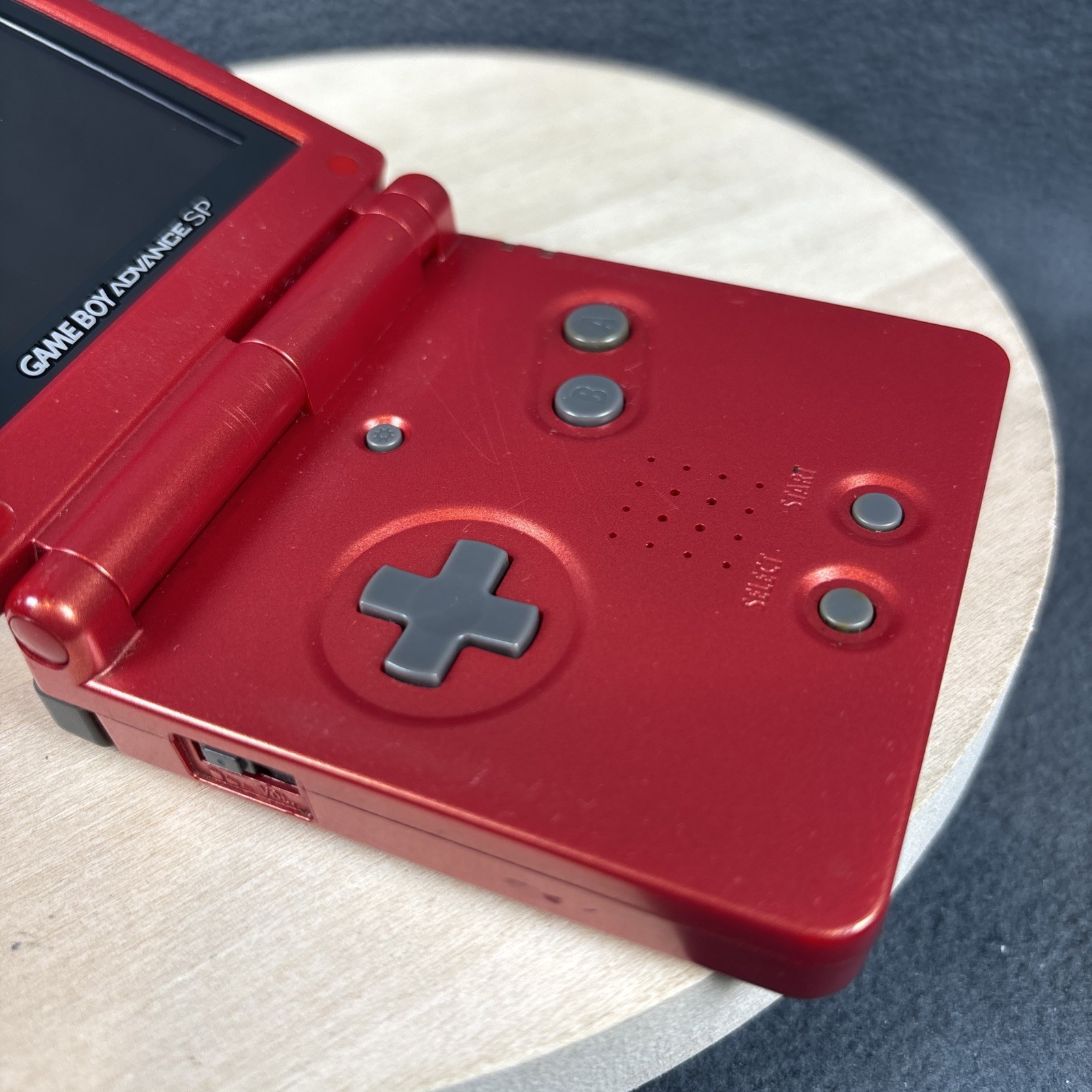Nintendo Game Boy Advance SP Console AGS-001 Flame Red – New Battery & Charger