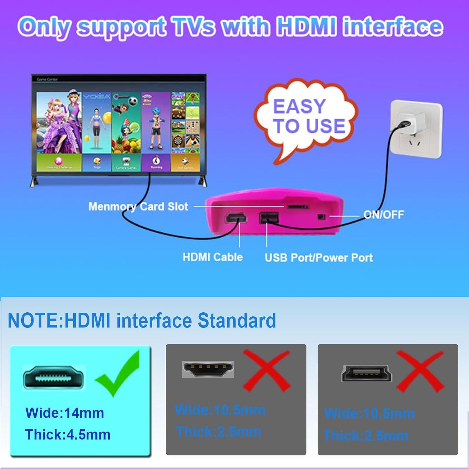 Fun & Interactive Game Console: 100+ Games, HD Output & Somatosensory Control