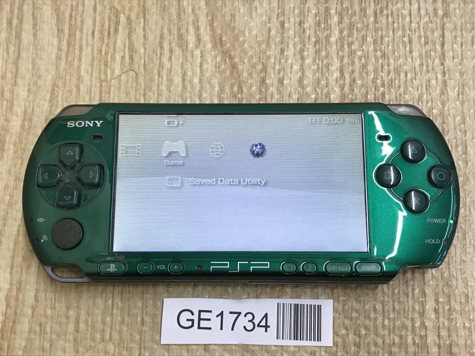 PSP-3000 SPIRITED GREEN Console Japan – With Defects GE1734