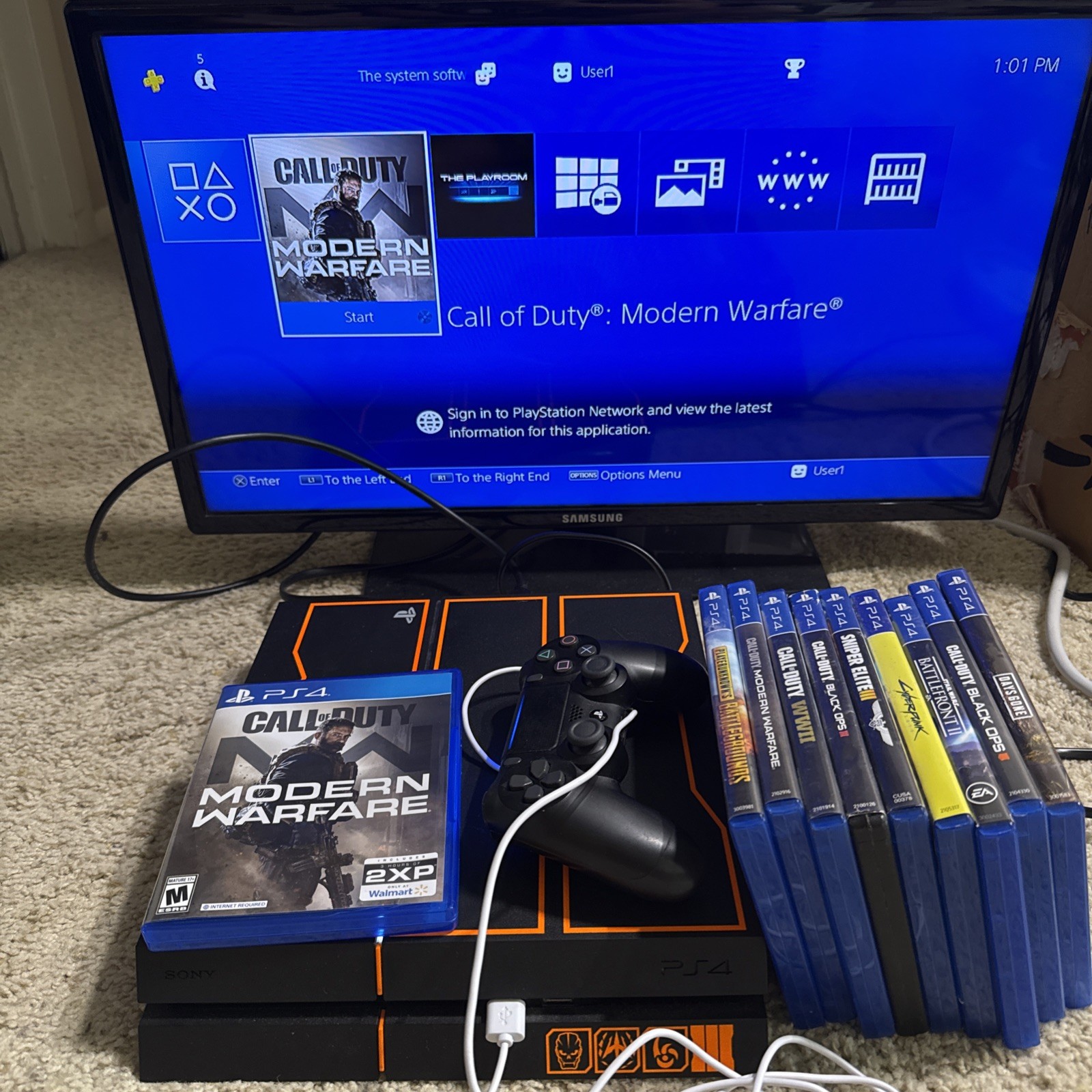 Sony PlayStation 4 Limited Edition Call Of Duty Console Bundle Tested + Games