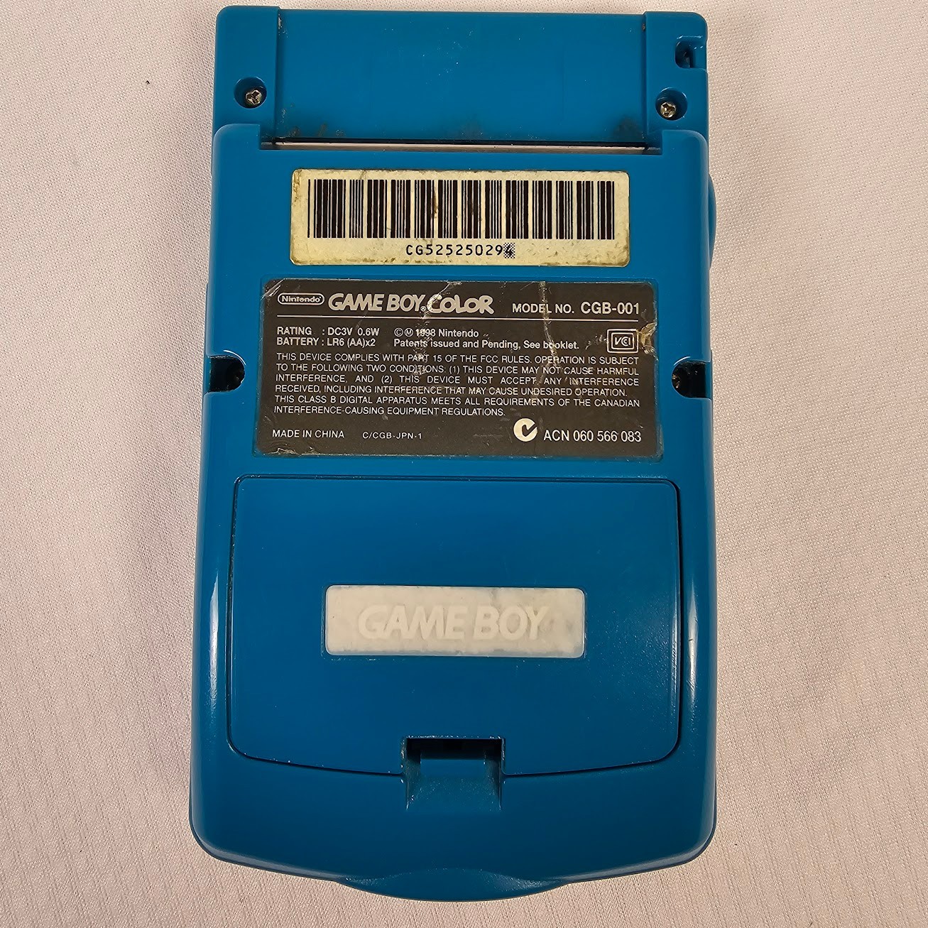 Nintendo Game Boy Color Handheld System Teal Blue CGB-001 Good Condition