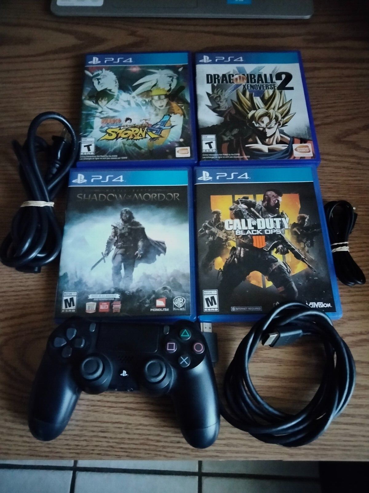 PLAYSTATION 4 PRO CONSOLE CUH7115B  1TB COMPLITE HDMI CABLE AND CORDS & 4 GAMES