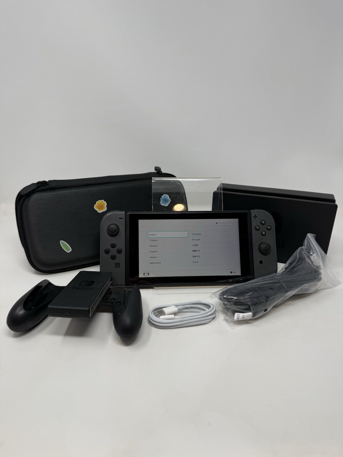 Nintendo Switch V1 With Carrying Case, Dock, Cables Tested 400GB Micro SD Card