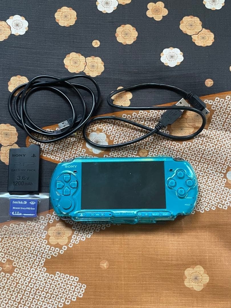 Excellent PSP Hatsune Miku Project Diva 3000 Console Turquoise Green Rare