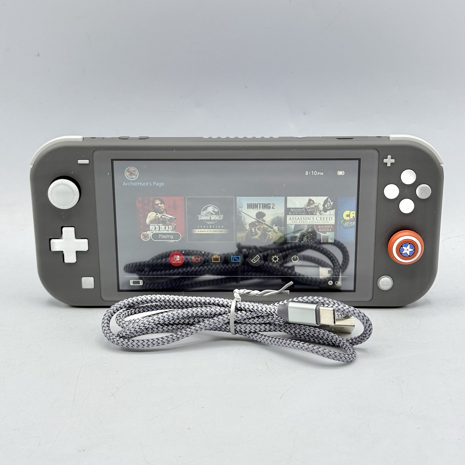 Nintendo Switch Lite HDH-001 Handheld Console 32GB Gray EUC Red Dead Tested