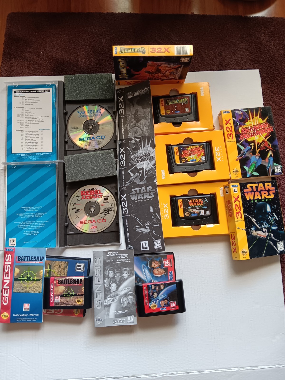 Sega genesis CDX lot, CDX console, 32X, games.