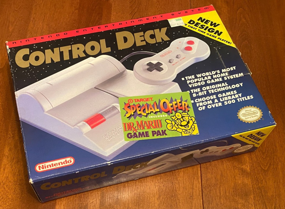*1996 TARGET EXCLUSIVE* top loader complete in box nintendo nes DR MARIO BUNDLE
