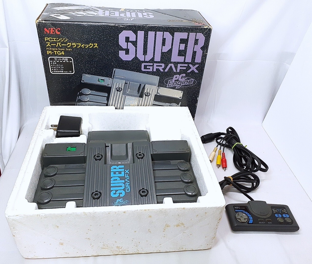 PC Engine SUPER GRAFX Console Boxed PI-TG4 set NTSC-J Tested
