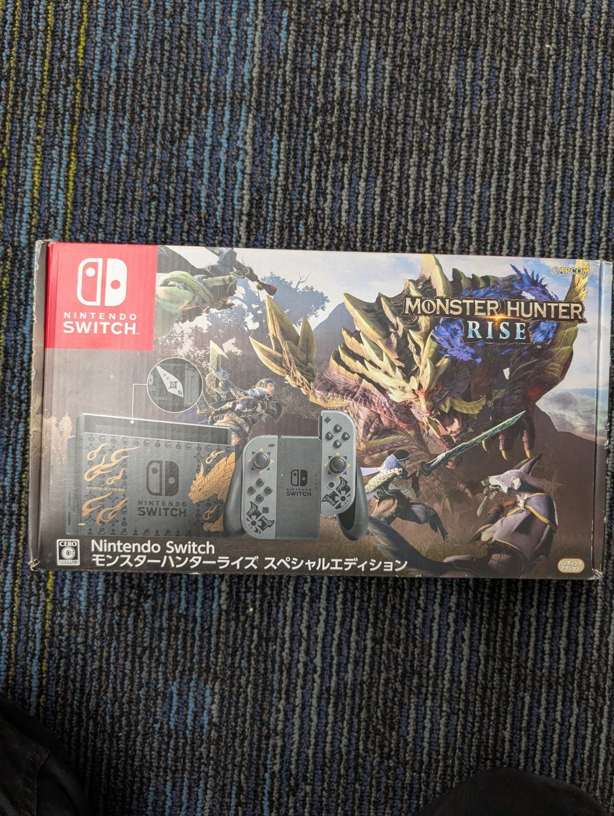 Nintendo Switch MONSTER HUNTER RISE Special Edition Console Black Gray Gold HDMI