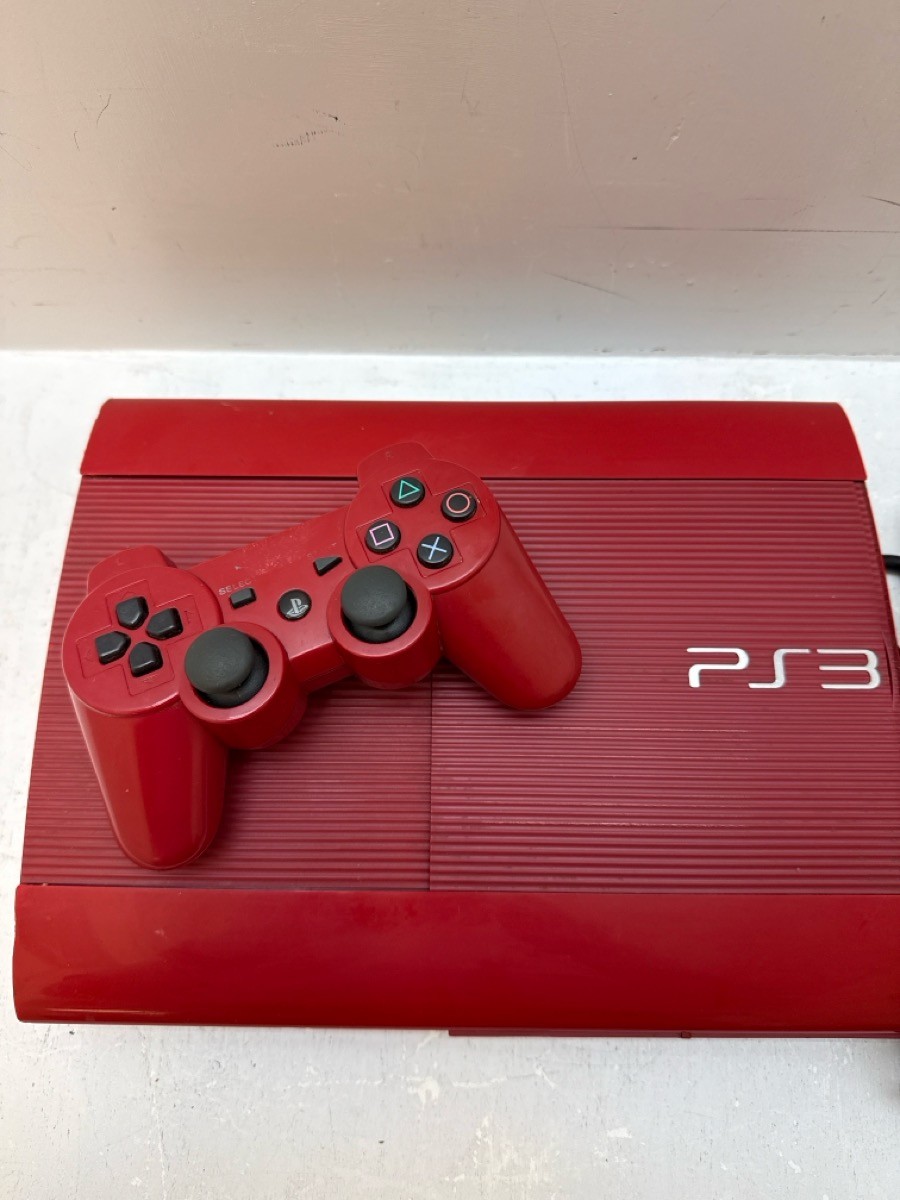 Sony CECH-4001C Super Slim Playstation 3 Garnet Red God of War Limited Edition