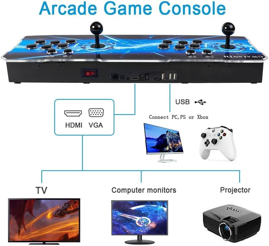 Pandora Box 18S Pro Arcade Games Console 10000 in 1 HD Video Games Machine NEW V