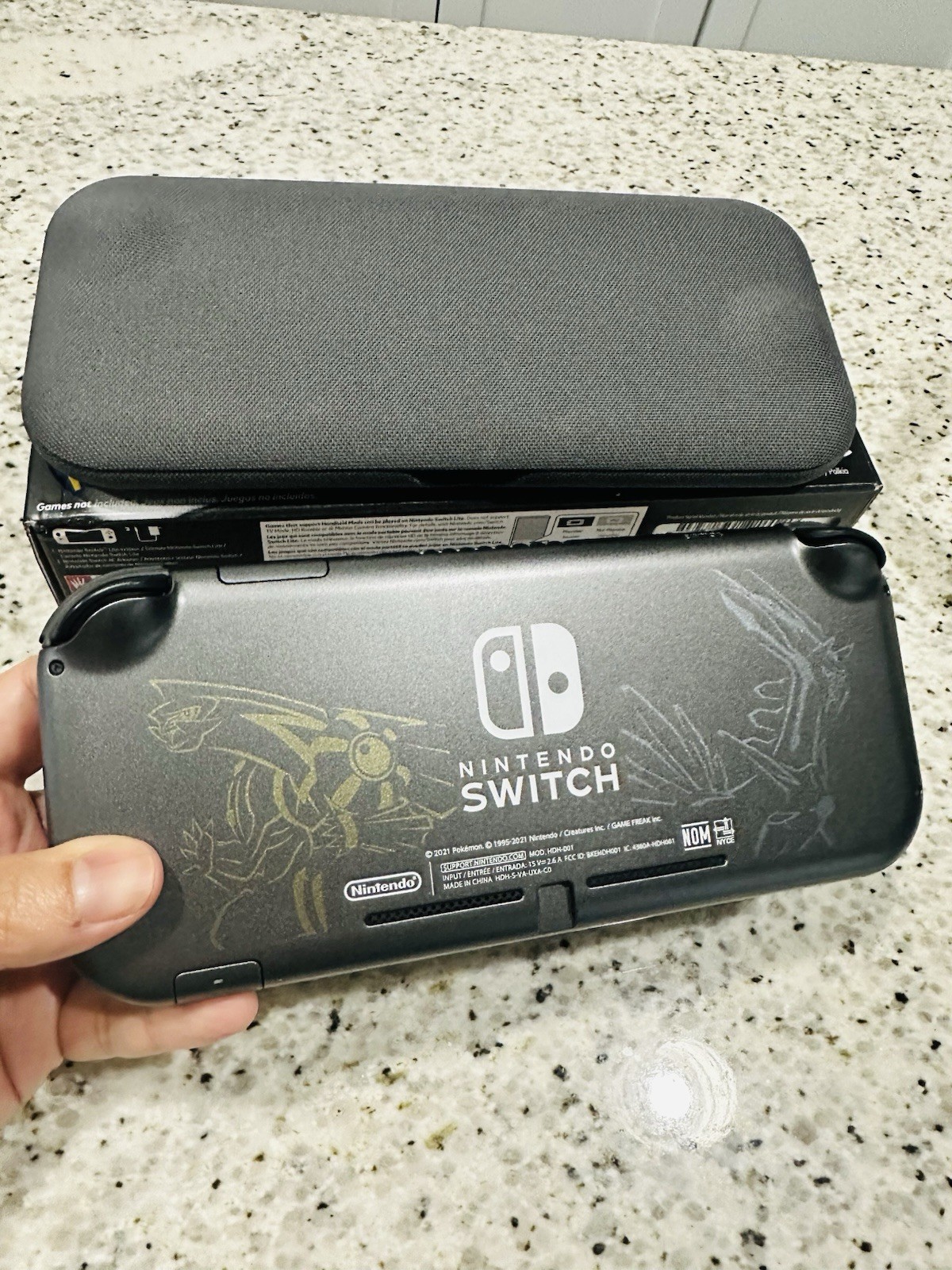 Nintendo Switch Lite Dialga & Palkia Edition Gray w/ Box, Case & Charger