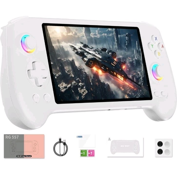 RG557 Retro Handheld Game Console 5.48″ AMOLED Android WiFi Gaming Player