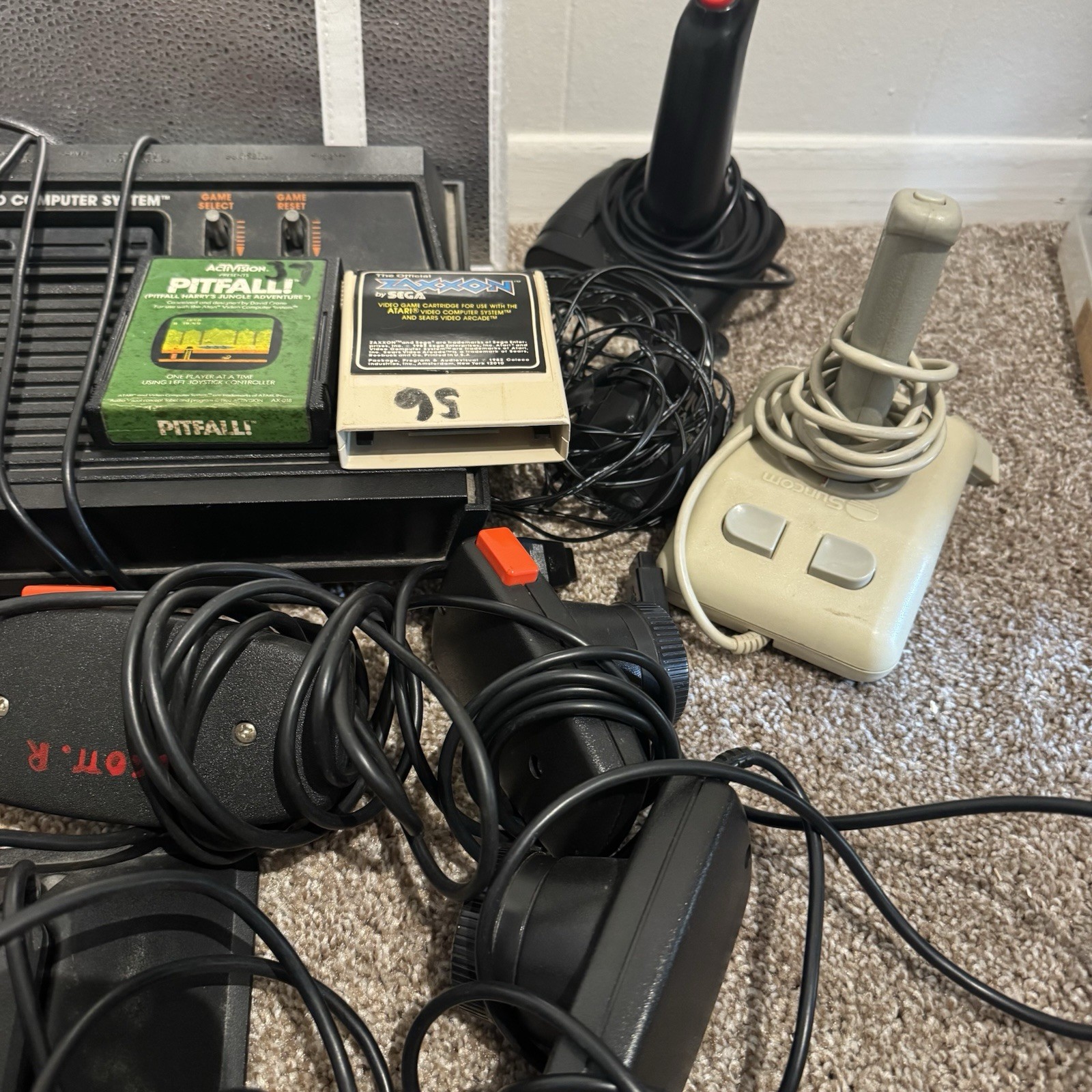 Atari 2600A Darth Vader Black Edition Console CX2600A 4 Games Untested