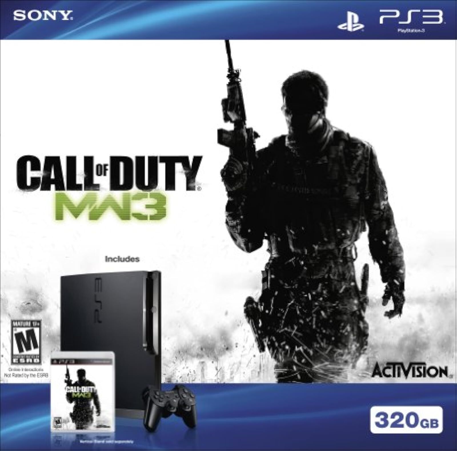 PlayStation 3 320GB Bundle Call Of Duty: Modern Warfare 3 PS3 Very Good 5Z