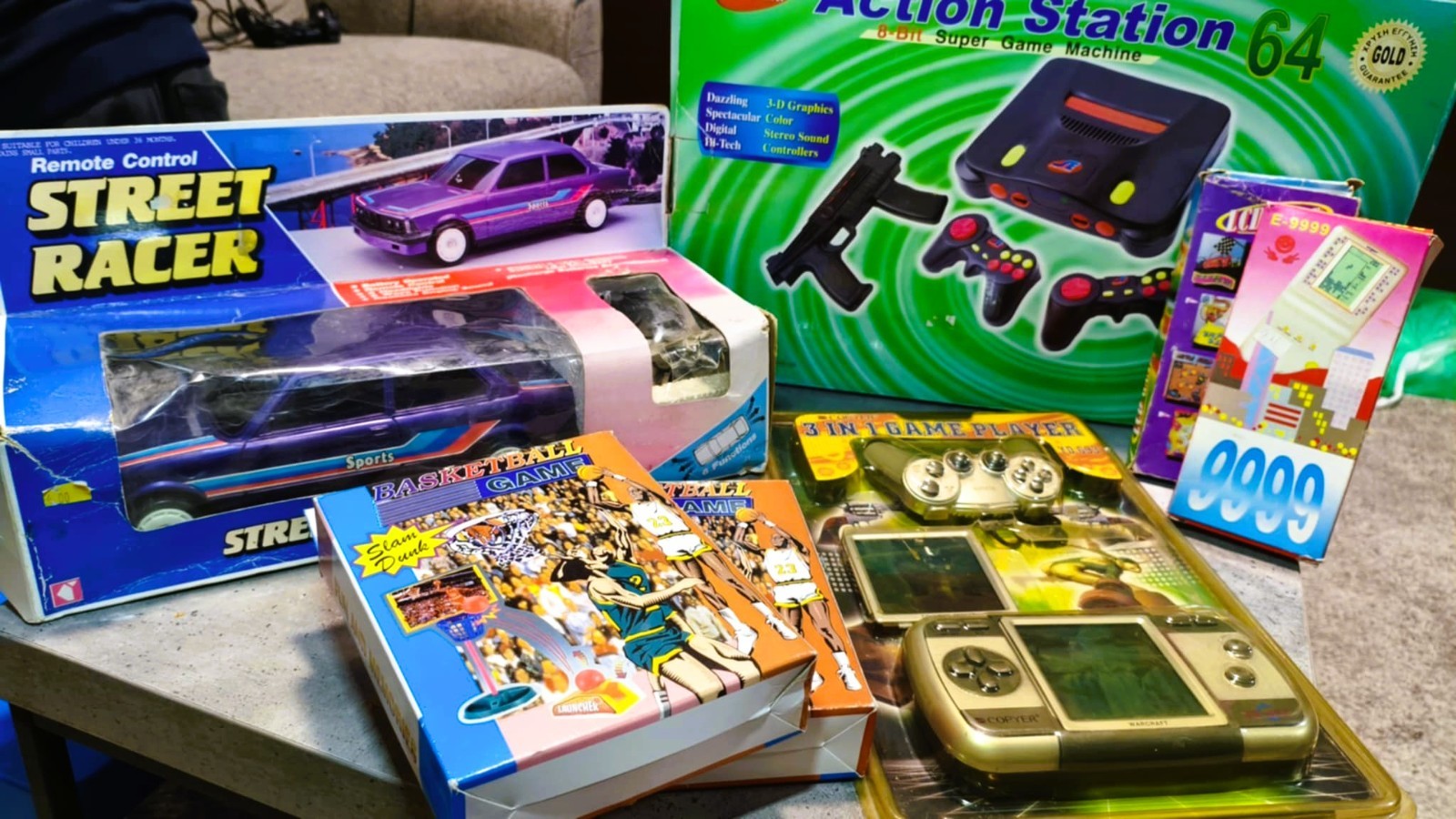 vintage console 80s 90s retro lot bundle old games and 2 basketball boxes
