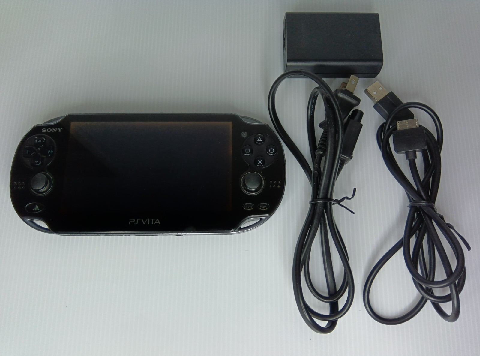 Tested Working Sony PlayStation PS Vita PCH-1100 Crystal Black Console Charger