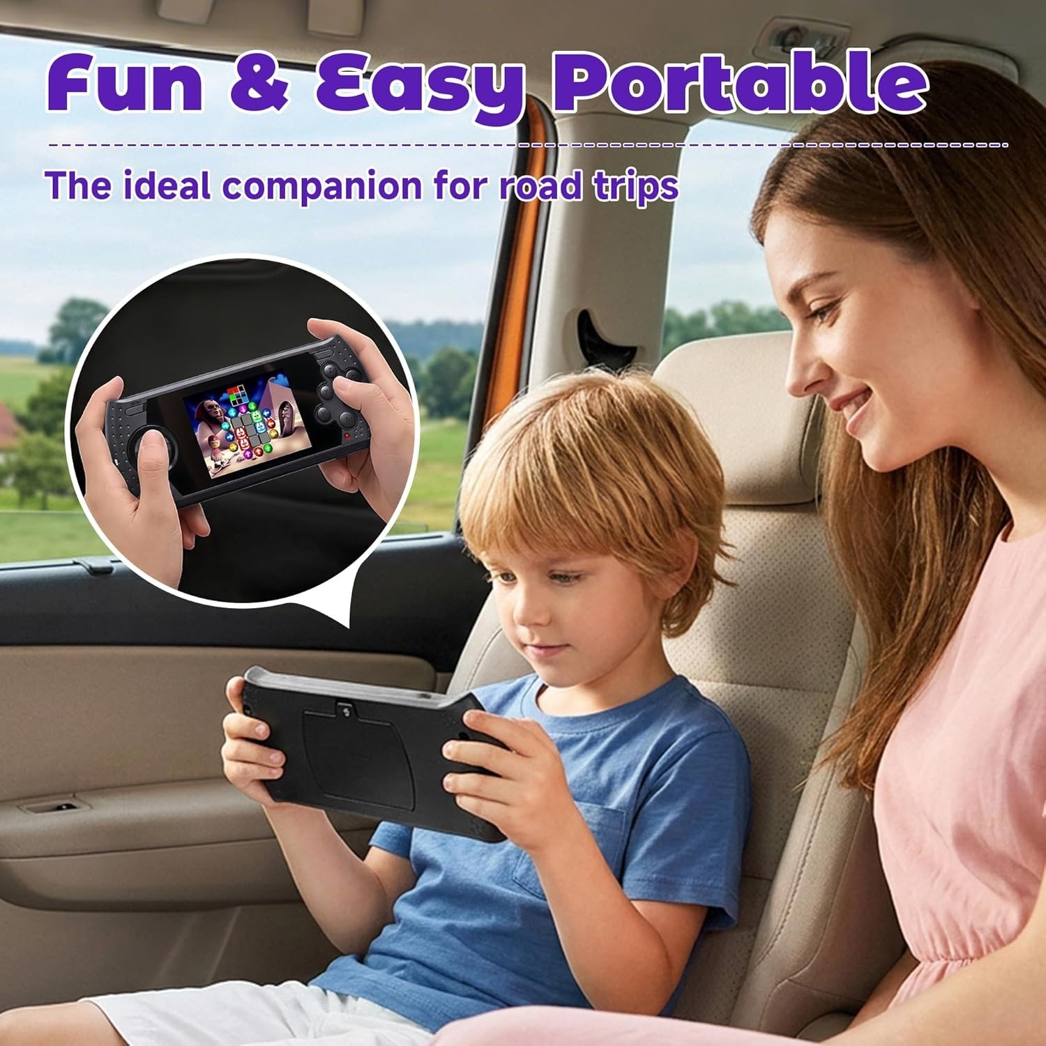 Portable 16 Bit Handheld Gaming System – 3.0 Inch, 230 Retro Games for Ages 4-12