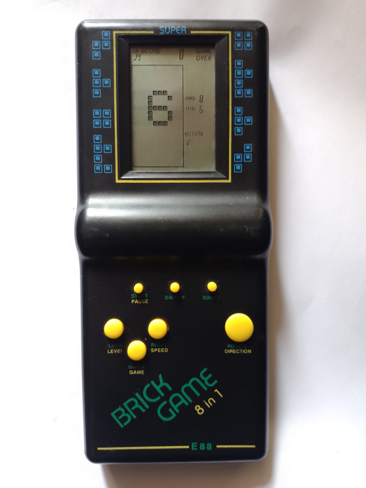 TESTED Brick Game 8in1 Vintage 90’s Handheld Gaming Console retro black work E88