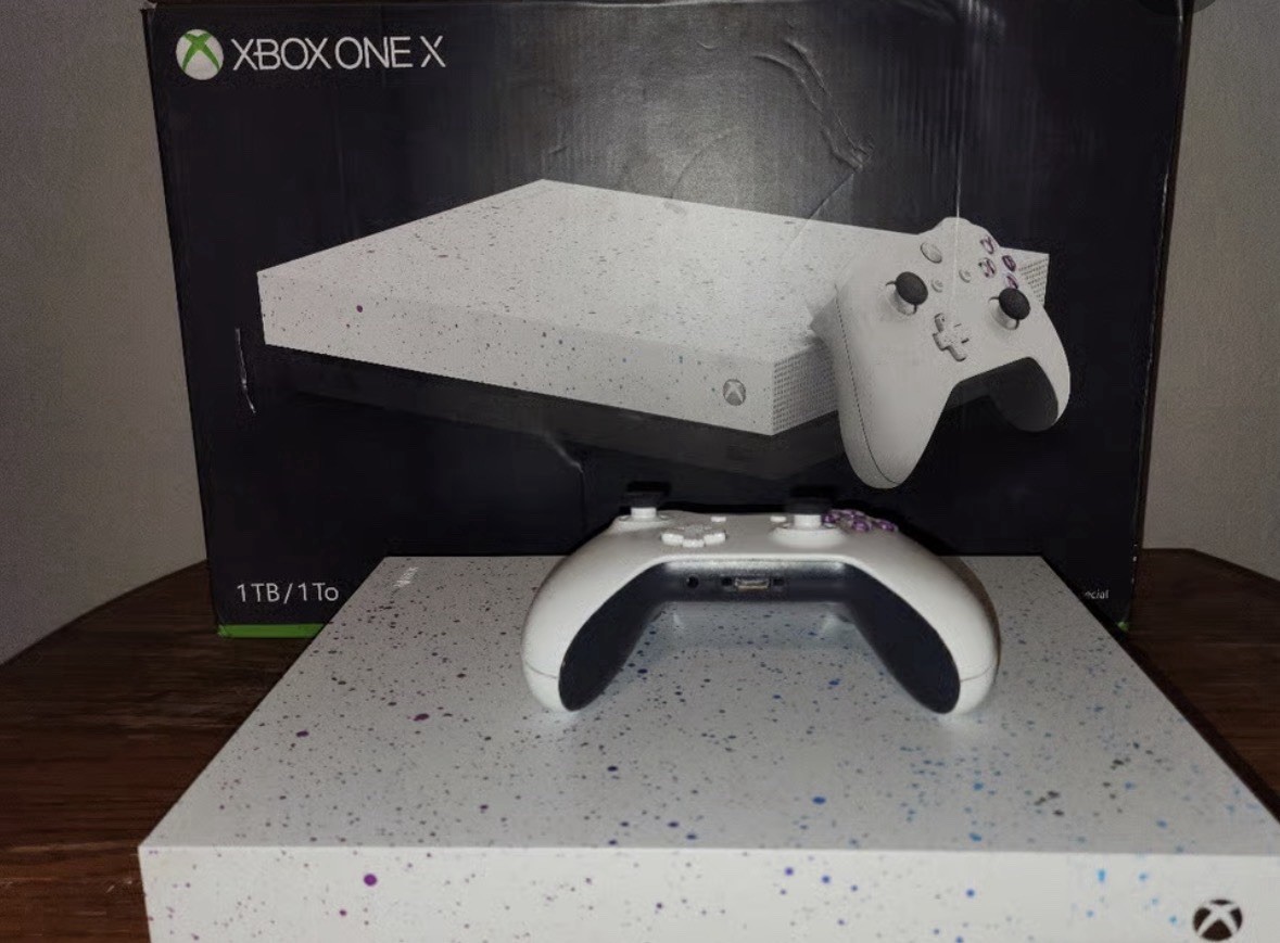 Microsoft Xbox One X Special Edition 1TB 4K UHD HDR White Console + Controller