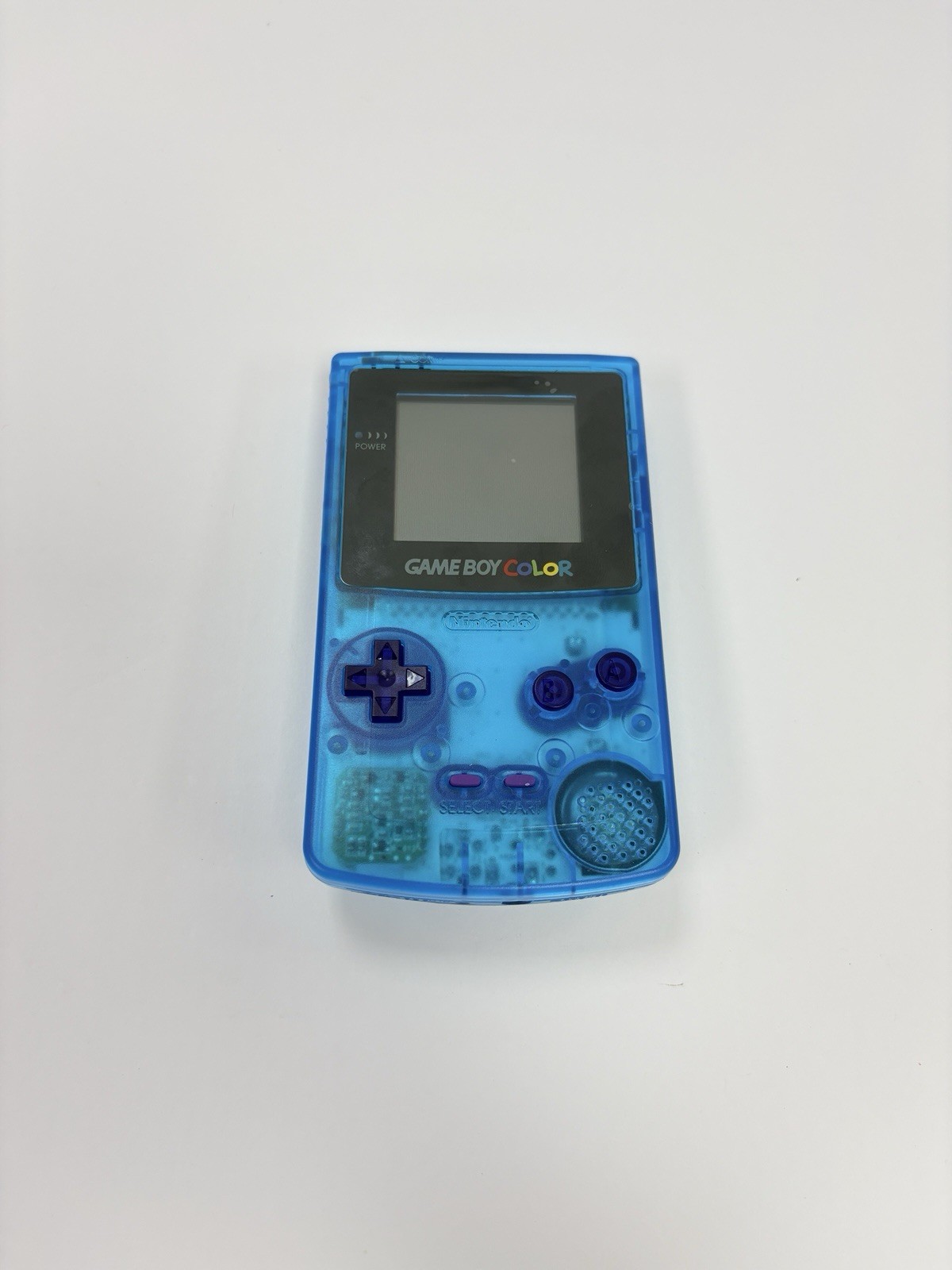 Refurbished Nintendo Game Boy Color Transparent Blue Handheld System