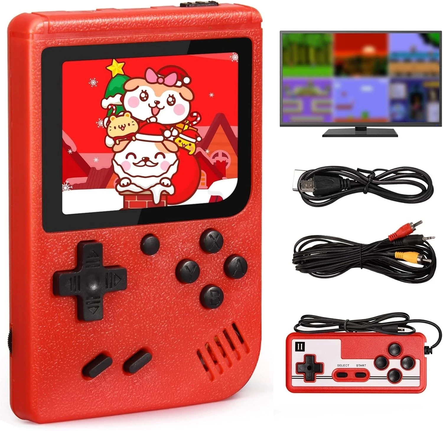 Built in 500 Classic Games Handheld Retro Video Game Console Double Game Gift US