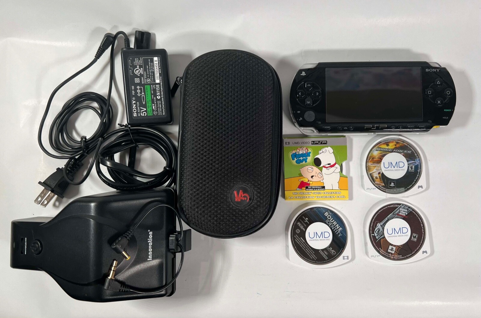 Sony PSP-1001 PlayStation Portable with Games/Movies and PSP TV Adaptor! – READ