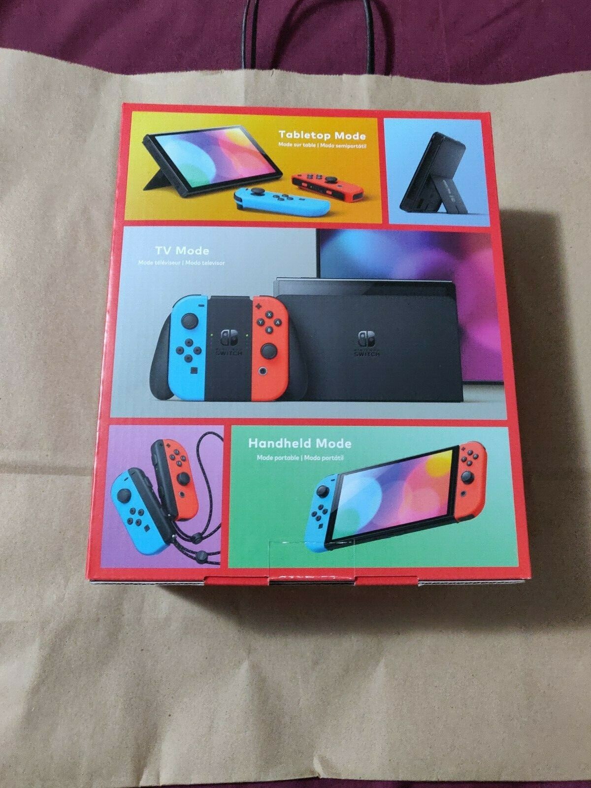 Nintendo Switch (OLED) – Neon Red/ Neon Blue – 64GB Memory