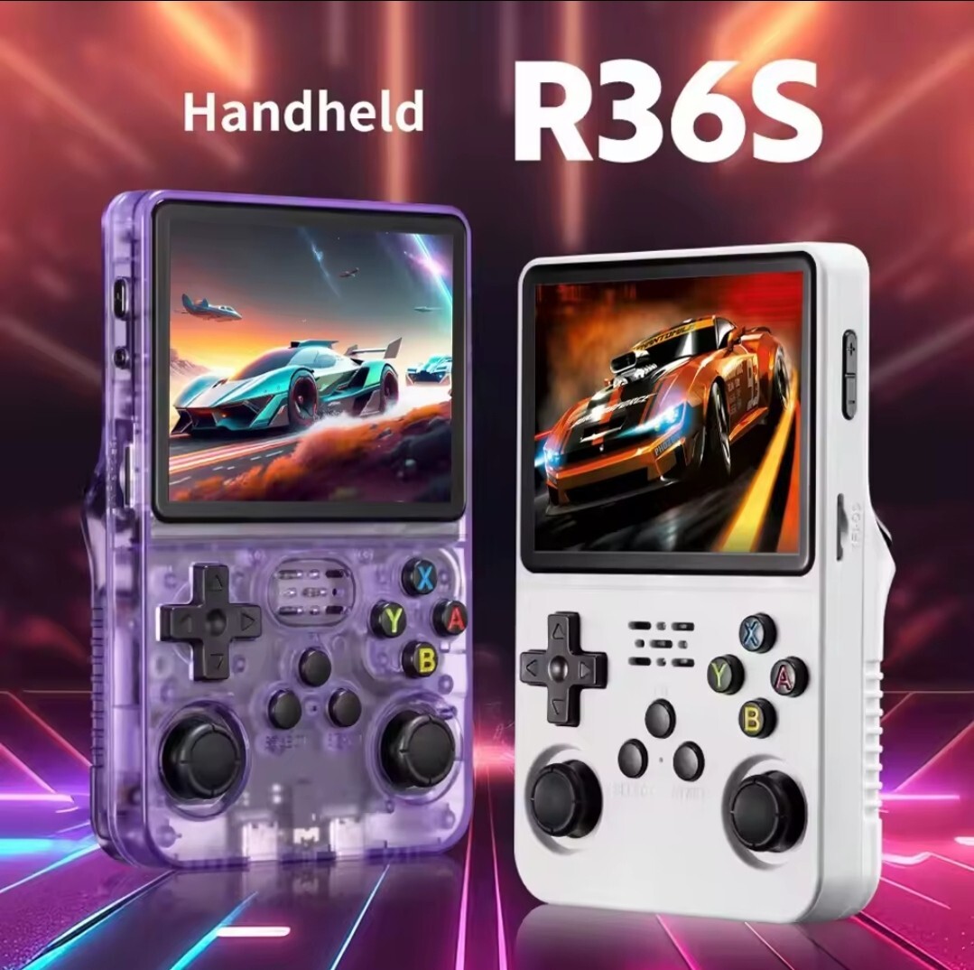 NEW R36S PLUS RETRO HANDHELD BUNDLE WITH CARRYING CASE!