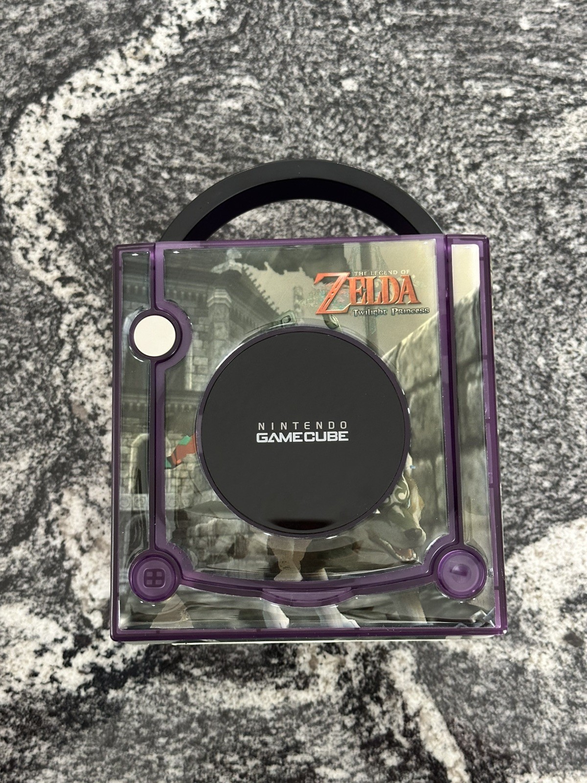 Nintendo GameCube Custom clear purple with Zelda decal