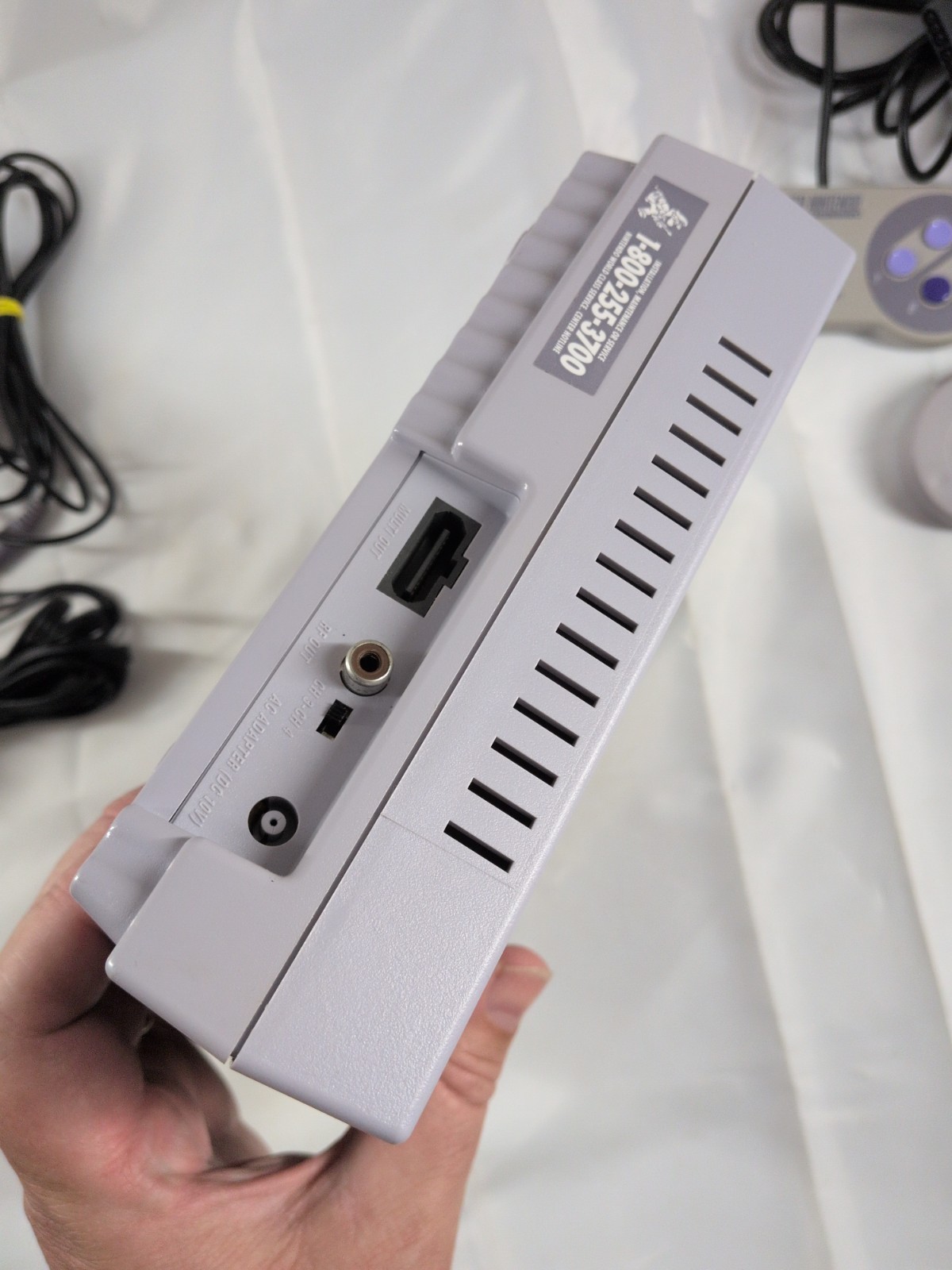 Super Nintendo Console CLEAN WORKING SNES SNS-001 Tested Cables & 2 Controllers