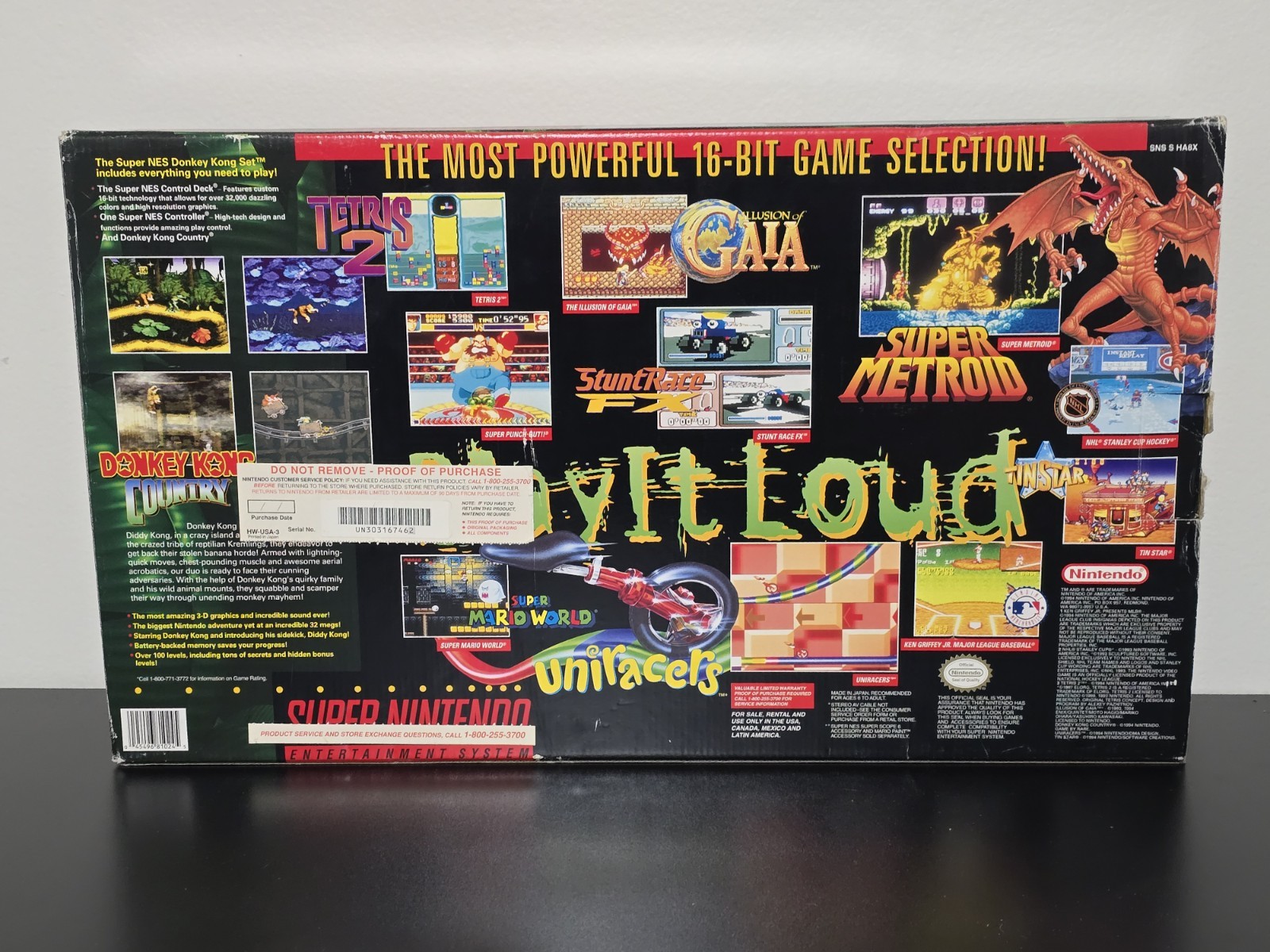 Super NES Donkey Kong Set Complete In Box W/ Manuals & Registration