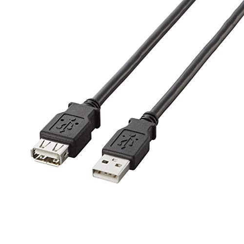 ELECOM USB Extension Cable USB 2.0 AA Female Type 2m Black U2C-E20BKfrom JP