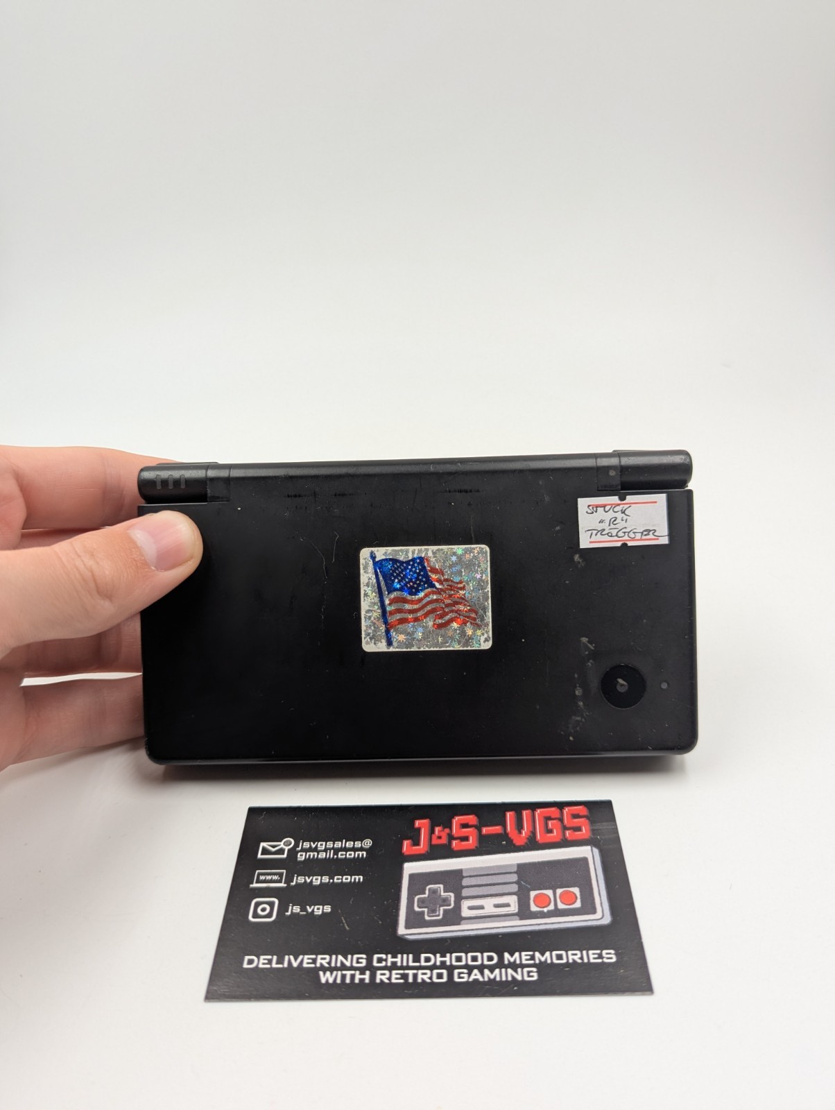 Nintendo DSi Matte Black – Works AS-IS Stuck R Trigger No Charger