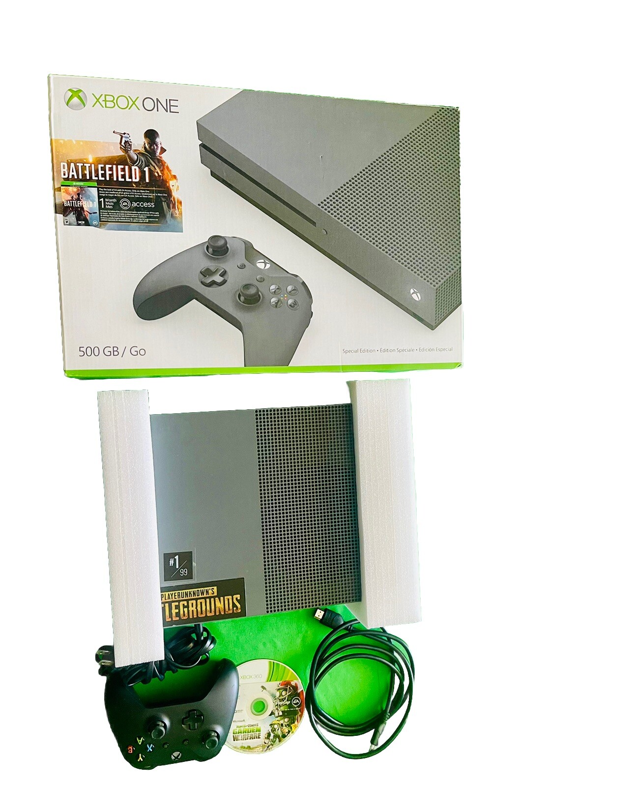 Xbox One S Battlefield 1: Storm Gray Special Edition 500GB . With 1 Game