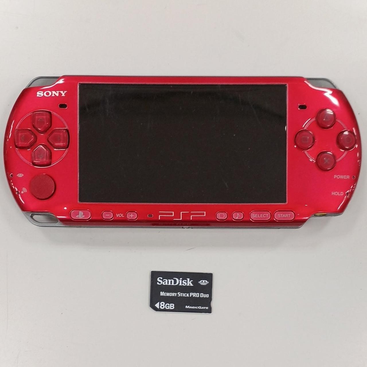 Sony PSP-3000 Radiant Red RR Console Only 8GB Memory Card Tested Working Japan