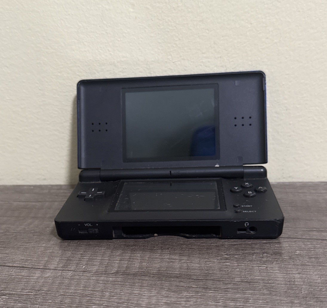 Nintendo DS Lite Handheld System Cobalt Blue Broken Hinge AS-IS