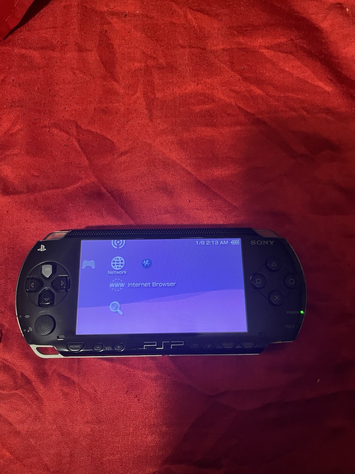 Sony PSP Black Handheld Console Internet Browsing Headphone Jack
