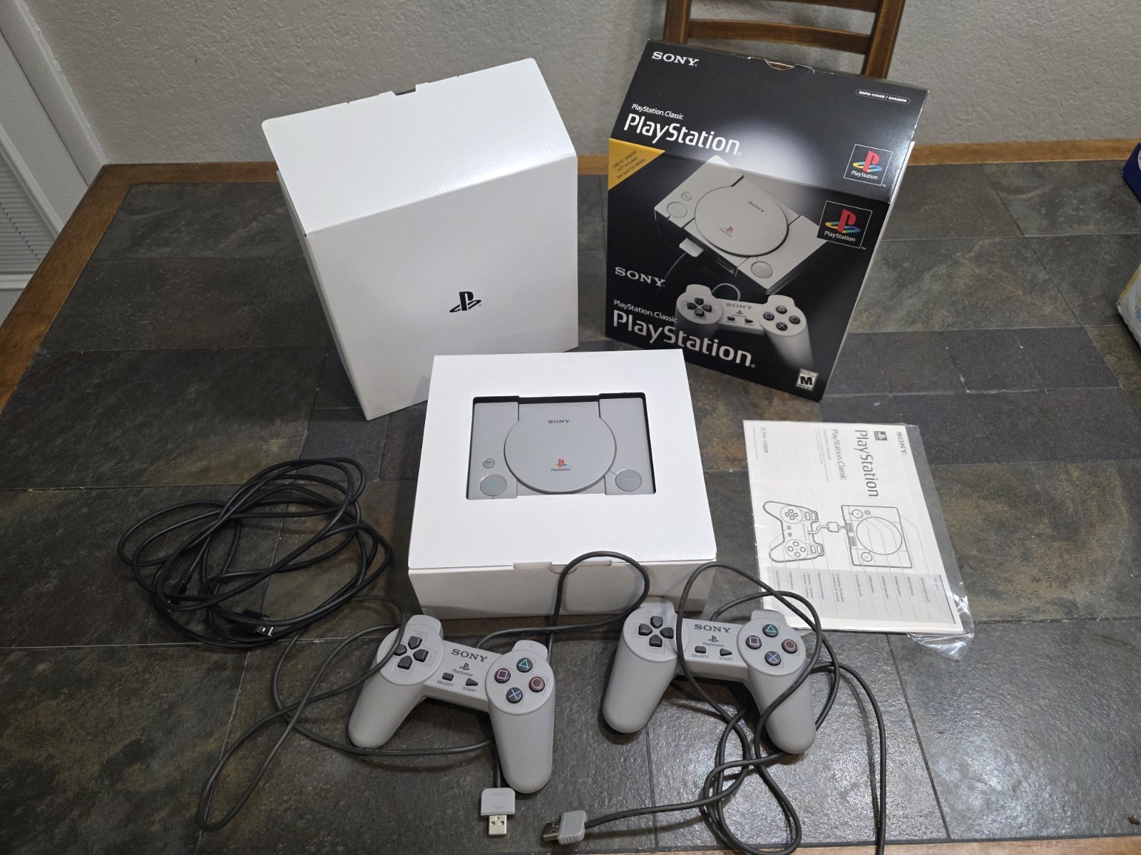 Sony PlayStation Classic Console Gray – Complete – OPEN BOX 2 Controllers