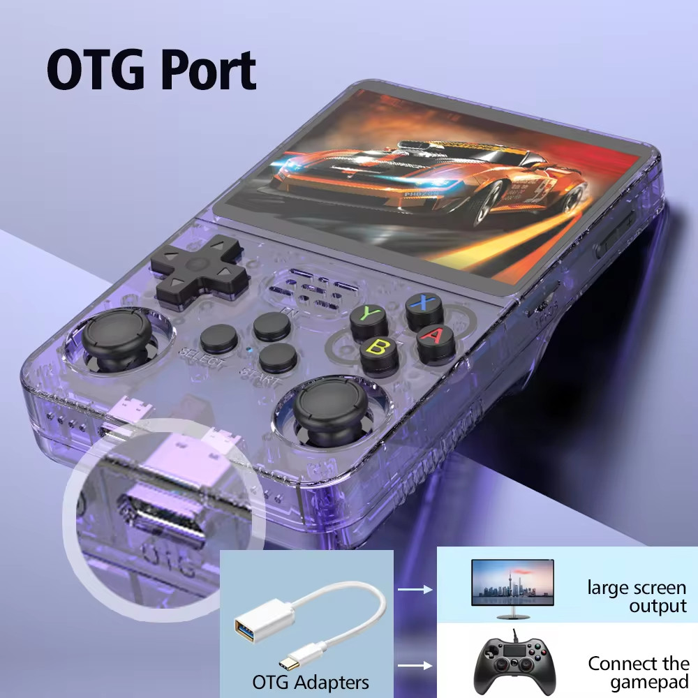 R36S Retro Handheld Video Game Console Linux System 3.5 Inch IPS Screen R35S Pro