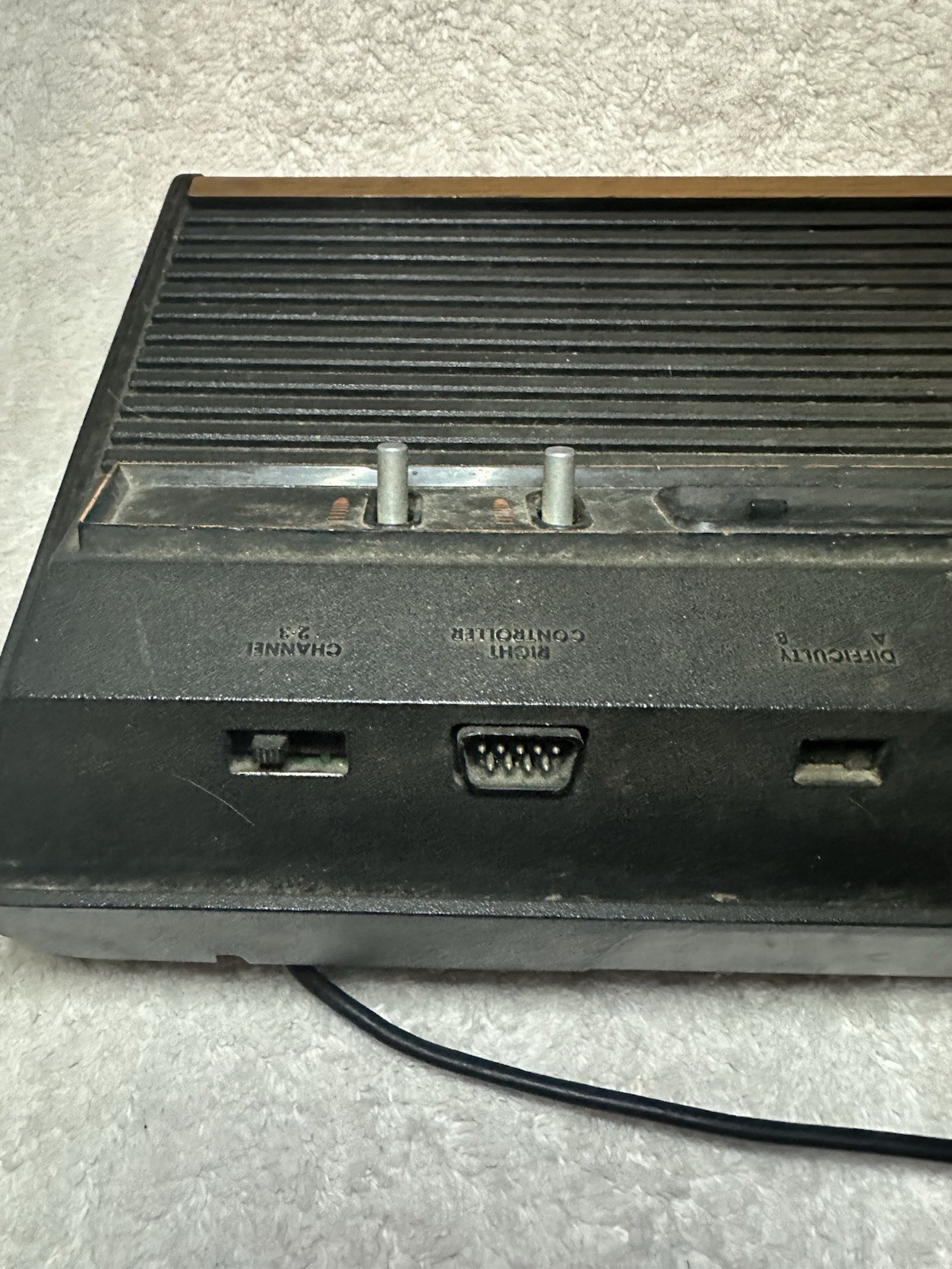 Atari 2600 Woodgrain Console Model CX-2600 A AS IS For Parts / Repair -W Extras