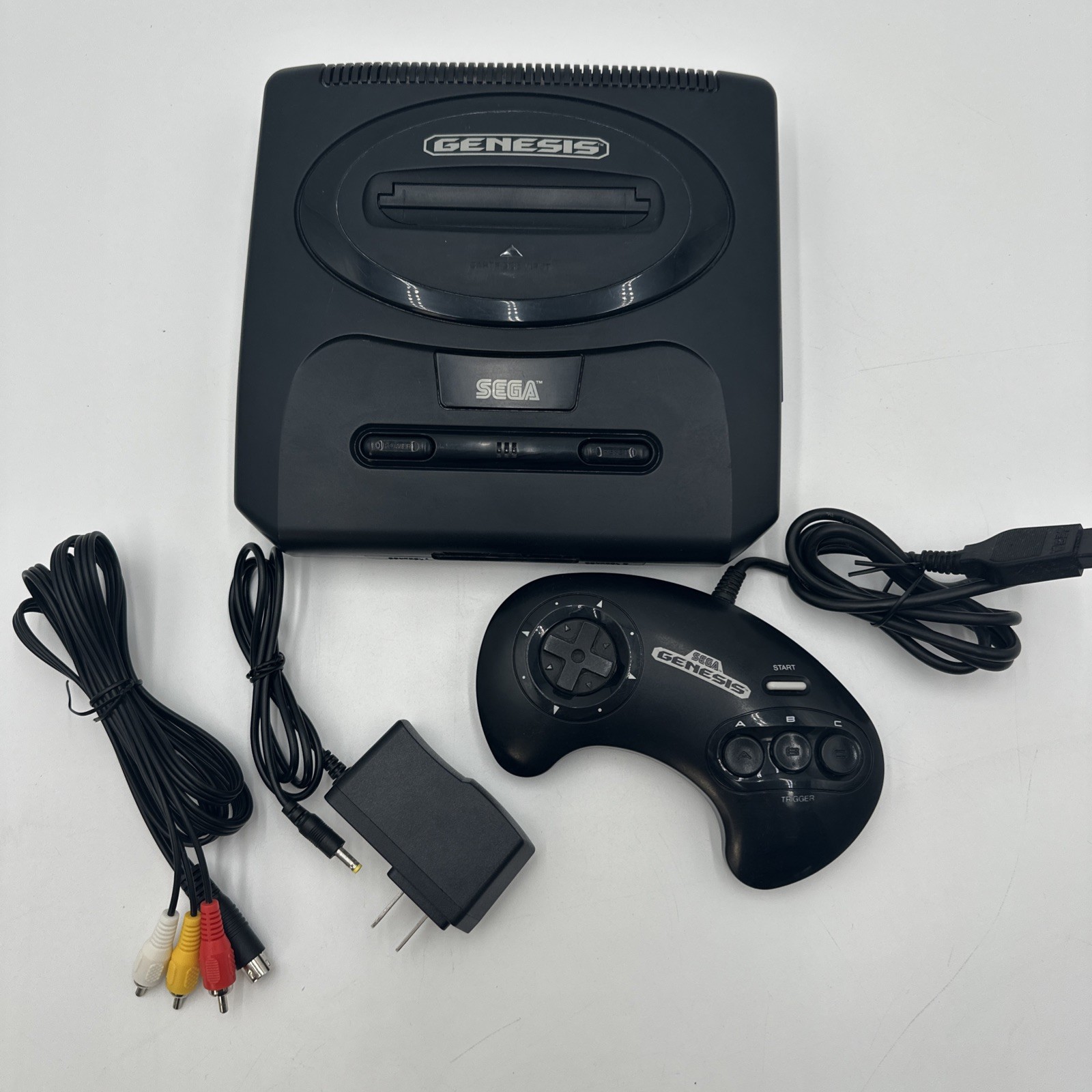 Sega Genesis Model 2 Console MK-1631 Bundle Controller Adapters Untested Clean