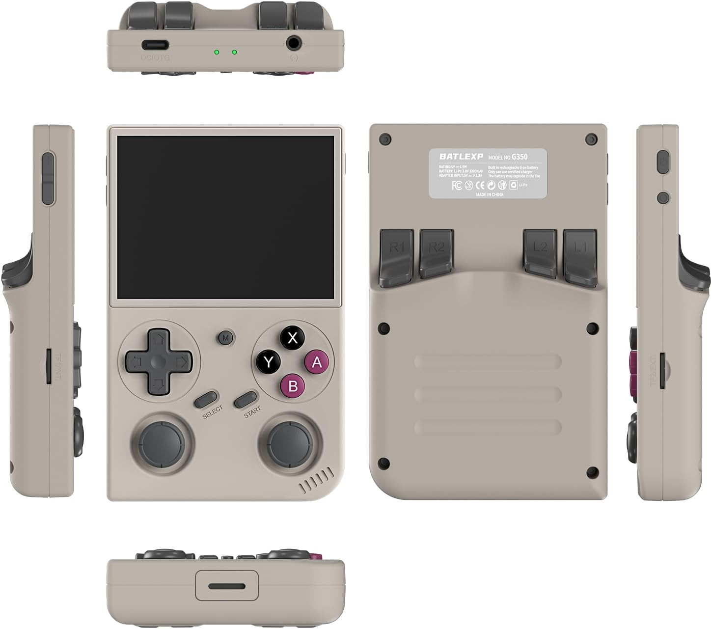 G350 Handheld Game Console , 3.5 Inch IPS Screen Linux System 3200 Mah Battery 4
