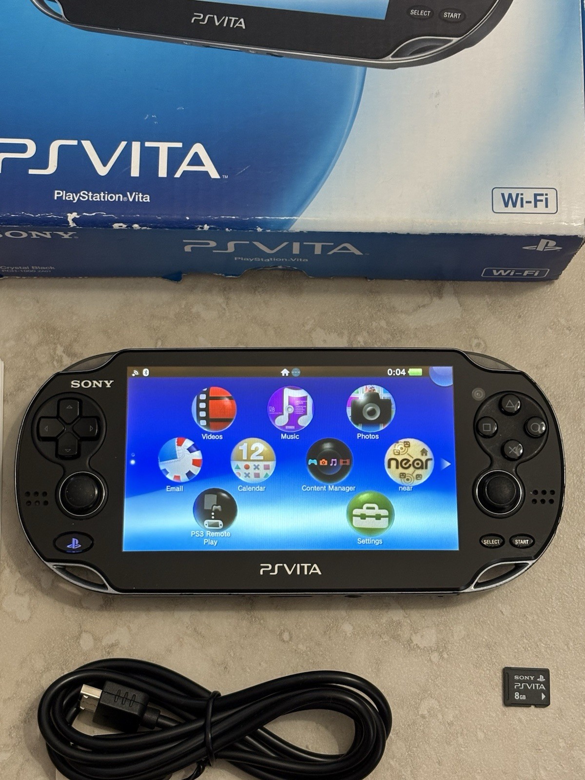 Sony PS Vita PCH-1000 1100 Complete In Box – Black 8GB Very Good Condition