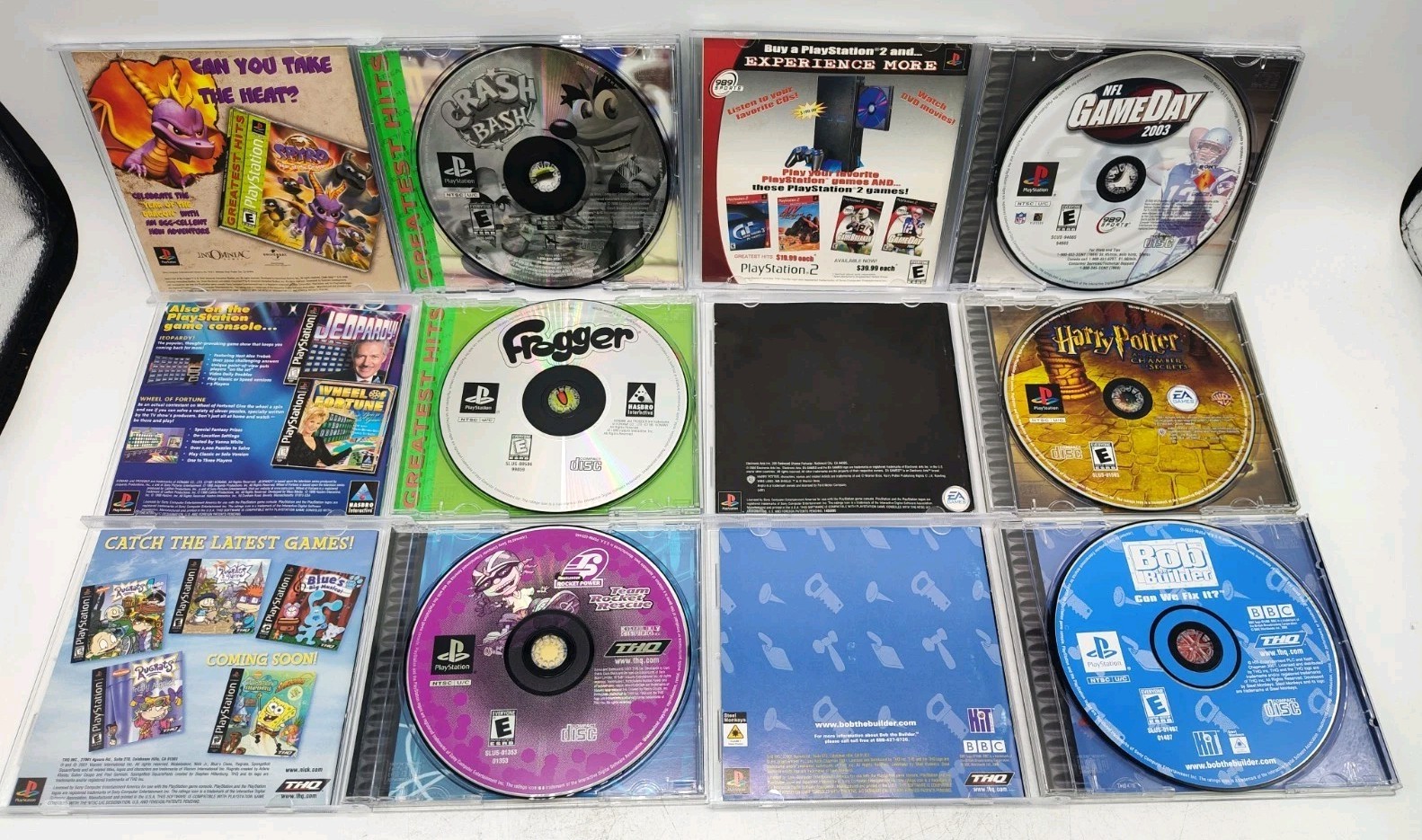 Sony PlayStation One Bundle SCPH-101 + 2 Controllers + 6 Games + Mem Card Tested
